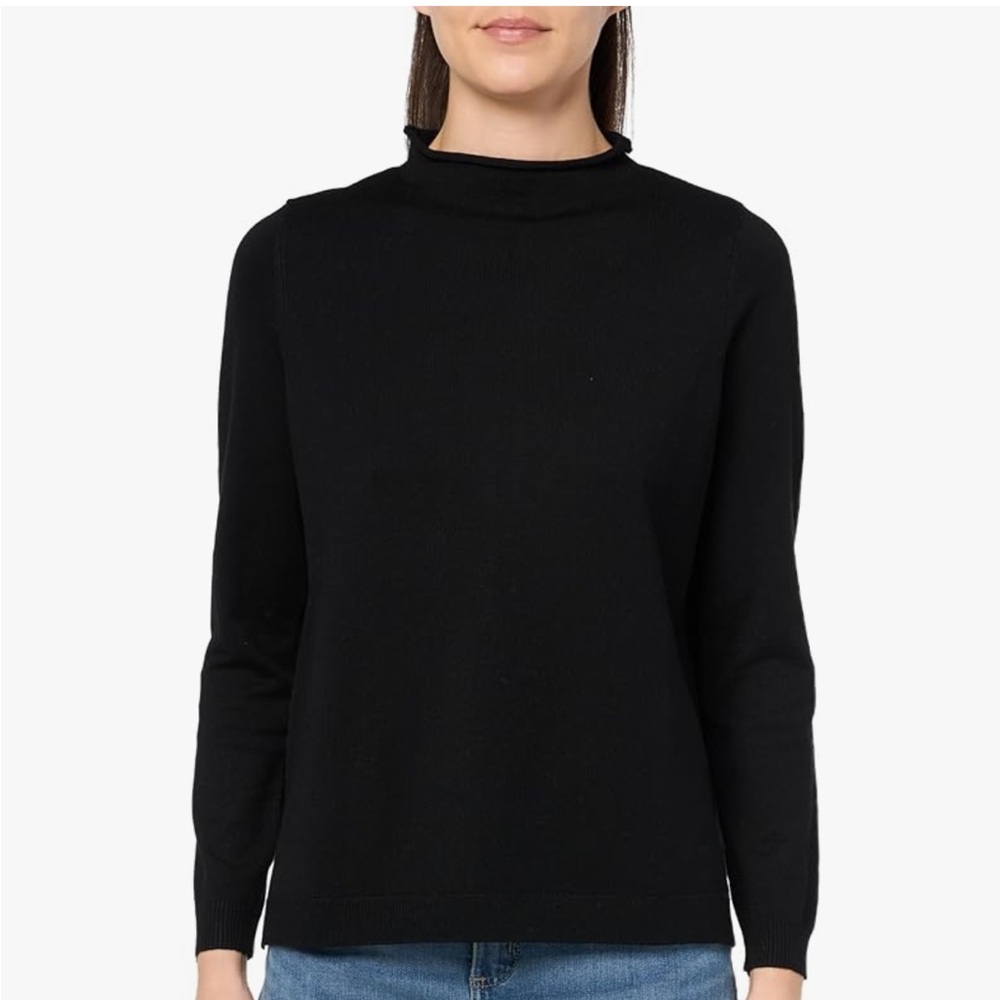 Adriana Papell Black Long Sleeve Mock Neck Top Woman Plus Size 2X NEW
